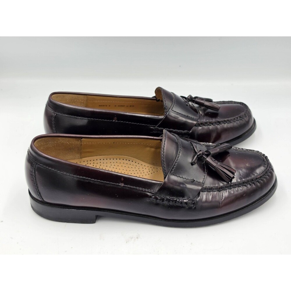 Cole Haan Men's Pinch Tassel Loafer Burgundy Brown C03507 Leather Size 9 E Wide